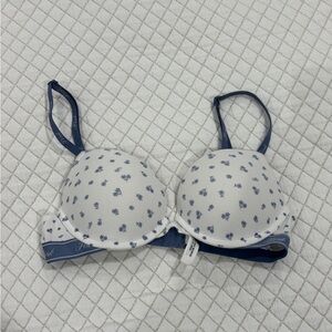 Pink Floral Super Push Up Bra